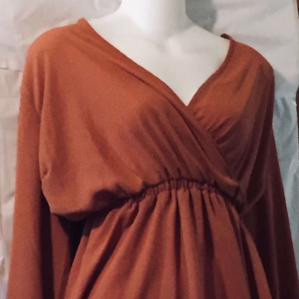 Torrid Sz 6 Marigold Surplice Tie Blouse